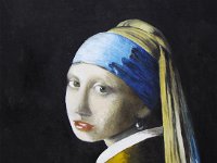 Ragazza con orecchino di perle (Soggetto originale di Johannes Vermeer)  Olio su Tela - 40 x 30